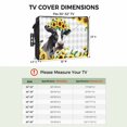 thumbnail image 3 of Outdoor TV Cover 52 to 55 Inches, Cow Sunflower Plant Farm Flower Gray Plaid Waterproof and Weatherproof TV Cover with Remote Control Pocket, Flat Screen TV Cover Protector for Outside TV, 3 of 6