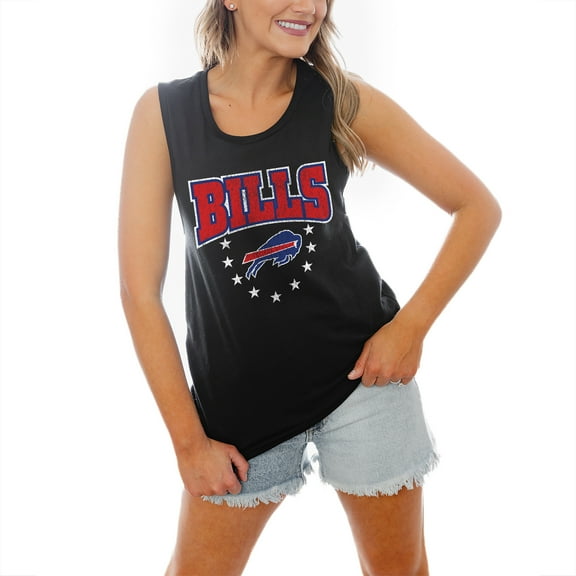 Women's Gameday Couture Black Buffalo Bills Baby You're A Star Racerback Scoop Neck Tapered Tank Top