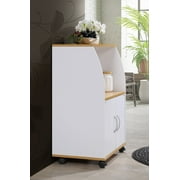Hodedah Mini Microwave Cart, White
