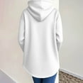thumbnail image 4 of FDGIU Women's 2025 Oversized Hoodie Dress - Long Sleeve Tunic Sweatshirt with Pockets, Soft Fleece Fall Winter Clothes, 4 of 7