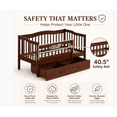 thumbnail image 4 of Zimtown Toddler Daybed, Kids Day Bed Frame with Storage Drawer, Children Sleeping Bedroom, Coffee, 4 of 9