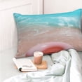 thumbnail image 4 of KLL Pink Float Ring On Beach Pillow Covers Envelope Closure,Super Soft and Cozy Fuzzy Fleece Pillow Case Cover 16"x24", 4 of 5