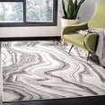 thumbnail image 1 of SAFAVIEH Craft Collection CFT819G Modern Abstract Non-Shedding Living Room Bedroom Accent Area Rug, 4' x 4' Square, Grey / Silver, 1 of 5