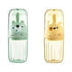 thumbnail image 3 of Monstrate Vaso para cepillo de dientes y de dientes de gran capacidad portátil y desmontable línea suave espesado 2 piezas Conveninet Juegos de accesorios de baño oso verde, 3 of 6