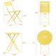 thumbnail image 5 of QinaQin Juego bistró para patio con mesa plegable y 2 sillas, estructura metálica con recubrimiento en polvo, ideal para jardín, balcón o terraza, 5 of 8