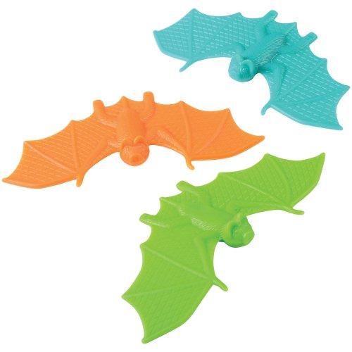 HALLOWEEN PLASTIC BATS (SET OF 6)