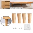 thumbnail image 3 of 4 Uds patas de muebles de maciza, patas de gabinetes, reemplazo de patas de , patas de muebles para sofá/salón/silla/escritorio/patas de 18 cm Gloria Patas de repuesto para sofá, 3 of 9