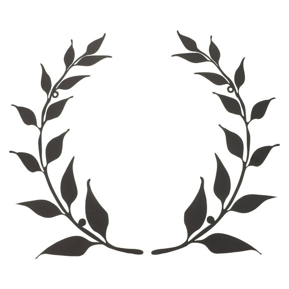 DEMACRIO 2Pcs Iron Art Wall Decors Branch Leaf Pendants .8x3.1in Wall Decorations