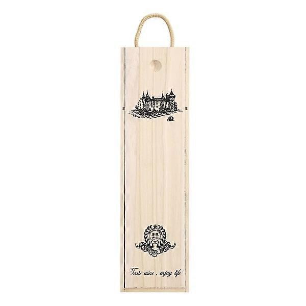 Retro Red Wine Bottle Box Portable Delicate Wooden Storage Container Gift Case Decoration