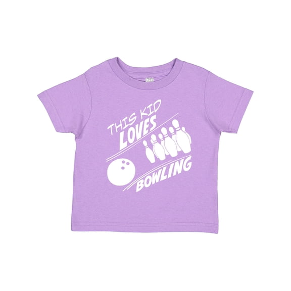 Inktastic This Kid Loves Bowling Boys or Girls Toddler T-Shirt