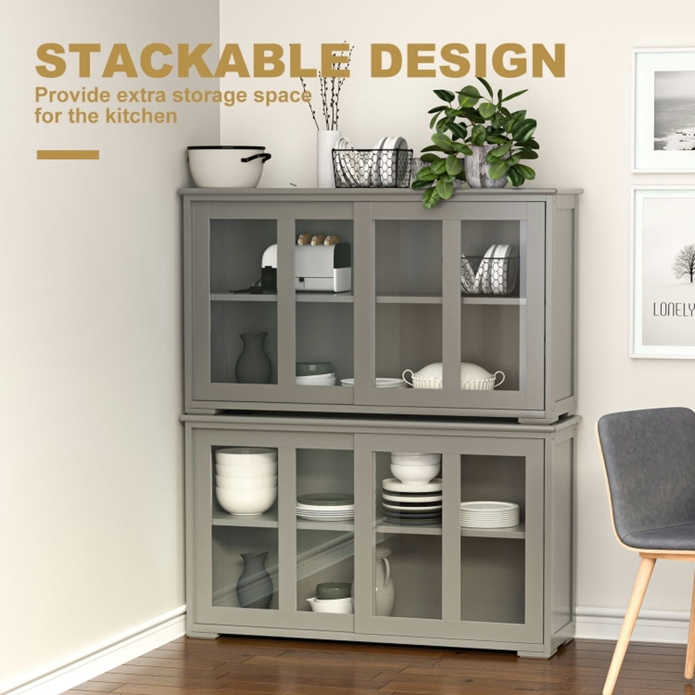 Finihen Kitchen Storage Cabinet, Buffet Sideboard, Sideboard Buffet Cupboard Storage Cabinet with Sliding Door, for Dining Room, Kitchen, Living Room, Gray Finihen Kitchen Storage Cabinet, Buffet Sideboard, Sideboard Buffet Cupboard Storage Cabinet with Sliding Door, for Dining Room, Kitchen, Living Room, Gray