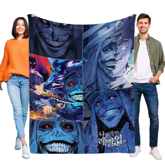 Throw Blanket for Solo Leveling Soft Warm Bed Couch Flannel Blanket for Kids Boys Girls Gifts Home Decor 30x40 Inch