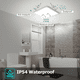 thumbnail image 5 of Lámpara de techo empotrada LED cuadrada blanca, lámparas modernas para dormitorio y baño, luz de techo LED ultrafina, 5 of 6
