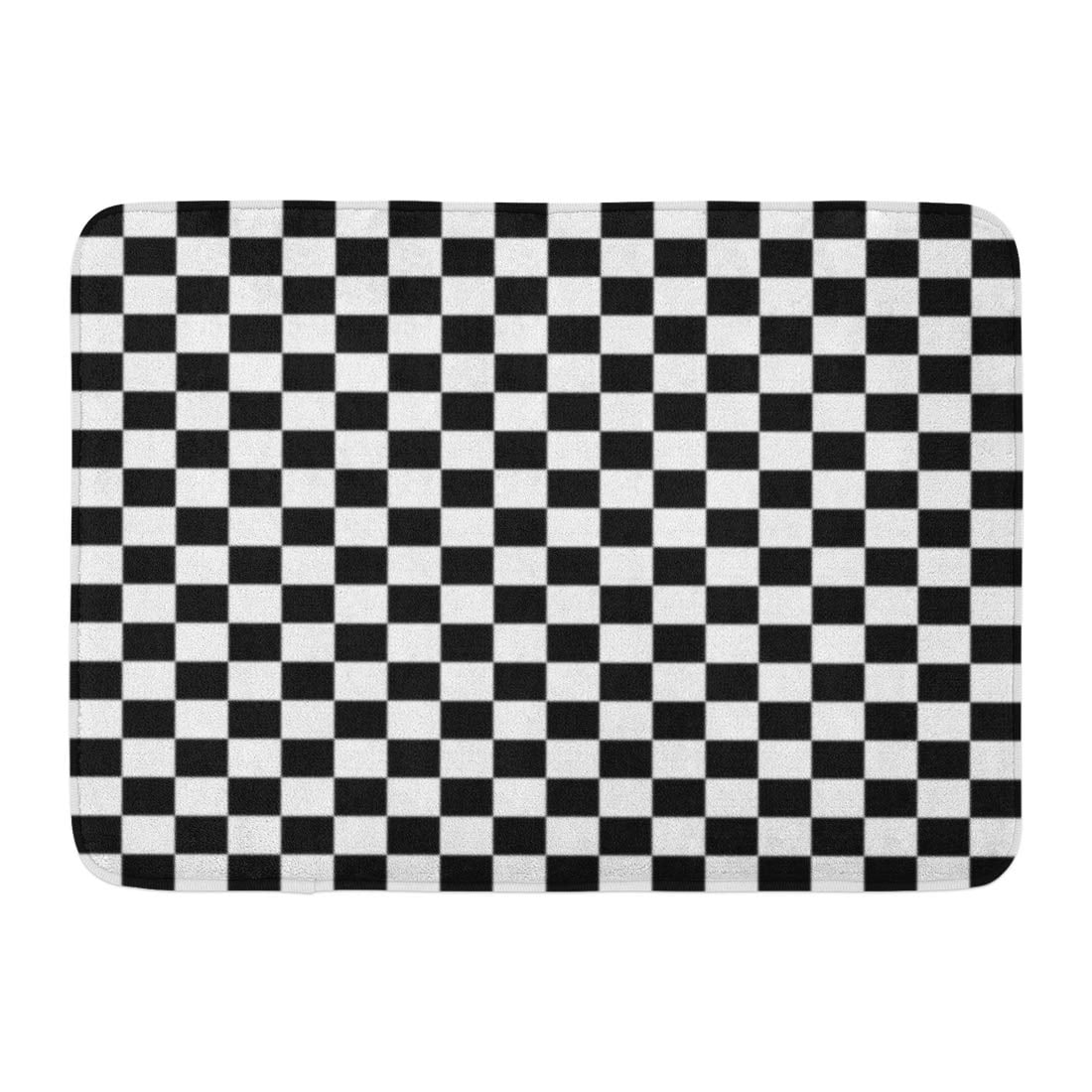 SIDONKU Checker Black and White Checkered Abstract Flag Check Pattern