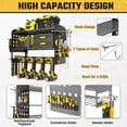 thumbnail image 4 of SUNALLY Power Tool Organizer, 3 Layers Drill Holder Wall Mount with 2 Side Pegboards, Heavy Duty Tool Storage Rack for Garage, 150Lbs Load Capacity, Black, 4 of 7