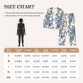 thumbnail image 4 of Honeii Flowers and Butterflies print Women's Pajama Sets Long Sleeve Button Down Sleepwear Nightwear Soft Pjs Lounge Sets-XX-Large, 4 of 7
