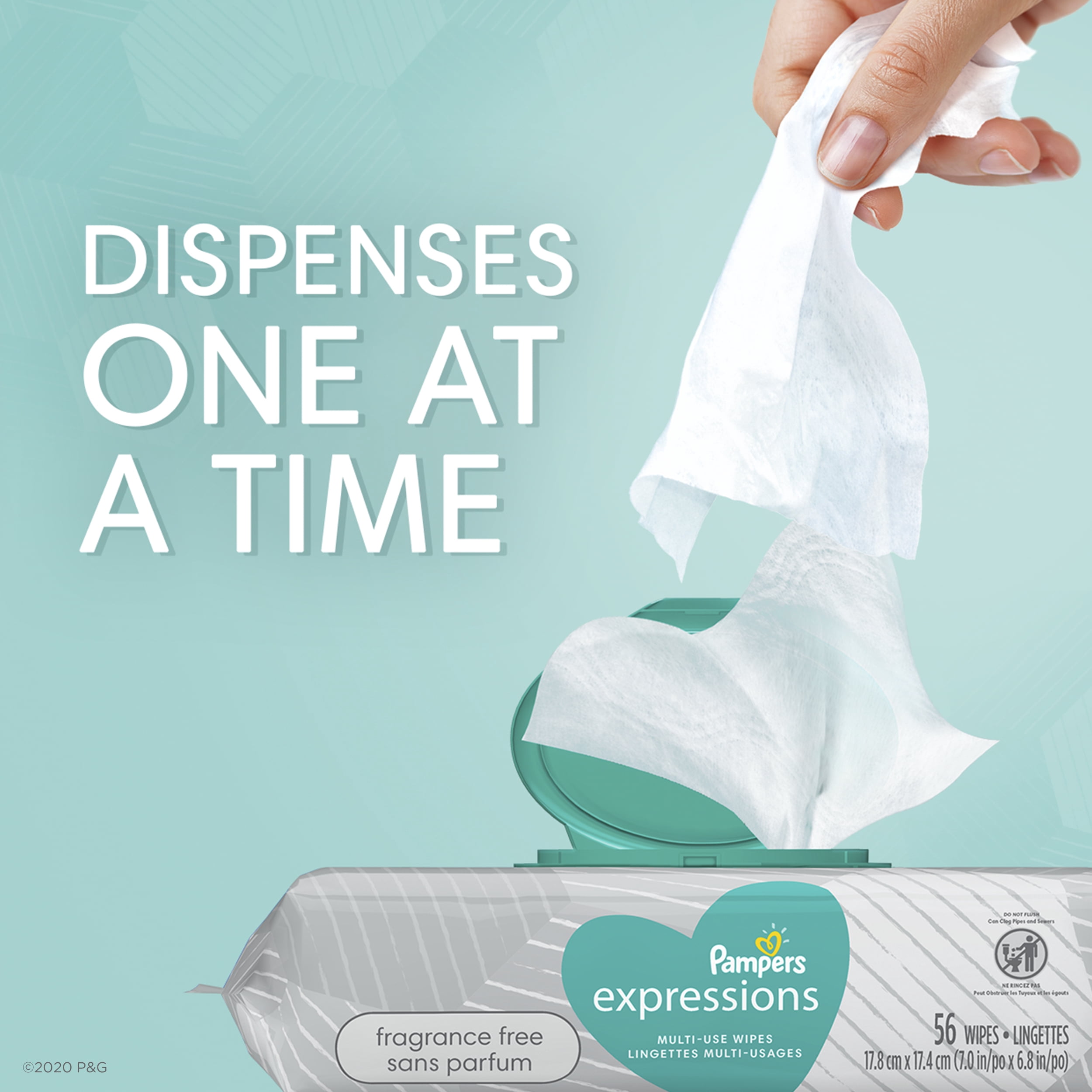 Pampers Baby Wipes Multi-Use Fragrance Free 9X Pop-Top Packs 504 Count
