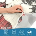 thumbnail image 3 of Yayeee Kitchen Curtains Tier Pair Light Filtering 27"x24" Rod Pocket Short Cafe Window Panel, Plaid Deer, 3 of 7