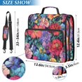 thumbnail image 2 of FORMRS Zipper Binder with Shoulder Strap 2-inch Ring 500 Sheet Capacity File Bag, Serene Floral Pattern, 2 of 5