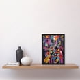 thumbnail image 2 of New Orleans Jazz Festival Street Musicians Playing Music City at Sunset Abstract Modern Painting Artwork Framed Wall Art Print A4, 2 of 4