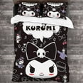 thumbnail image 2 of Juego de ropa de cama con dibujos animados de Anime Sanrio Kawaii Kuromi, edredón, funda de almohada, ropa de cama para niños, 2 of 4