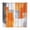 Orange Gray White, variant on Burnt Orange Grey Kitchen Curtains 84 Inch Length, Modern Oil Painted Abstract Art Grommet Top Bedroom Living Room Curtains, Light Filtering Cafe Curtain Drapes 2 Panels Set 104''x84''