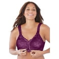 thumbnail image 4 of Comfort Choice Women's Plus Size Lace Wireless Posture Bra Front-Close, Wide Adjustable Straps, 4 of 8