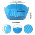 thumbnail image 2 of Luniquz 2 Pack Réutilisable Carré Air Friteuse Doublure Alimentaire Silicone Air Friteuse Accessoires (Rouge et Bleu), 2 of 7