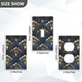 thumbnail image 7 of Yayeee Duplex Wall Plate 1-Gang 4.5"x2.7" Home Receptacle Light Switch Decorative Outlet Cover, Blue Art Pattern, 7 of 7