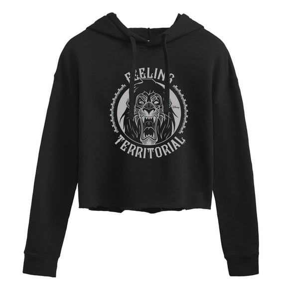 Disney Villains - Feeling Territorial Scar - Juniors Cropped Pullover Hoodie