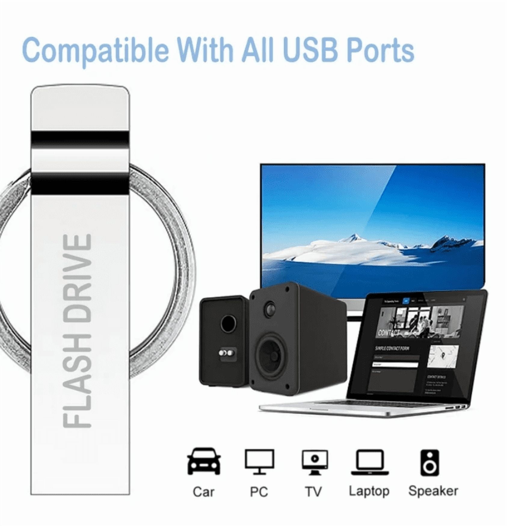 USB Flash Drive 2TB/2000GB Large Capacity USB Thumb Drive Design for Laptop Tablet