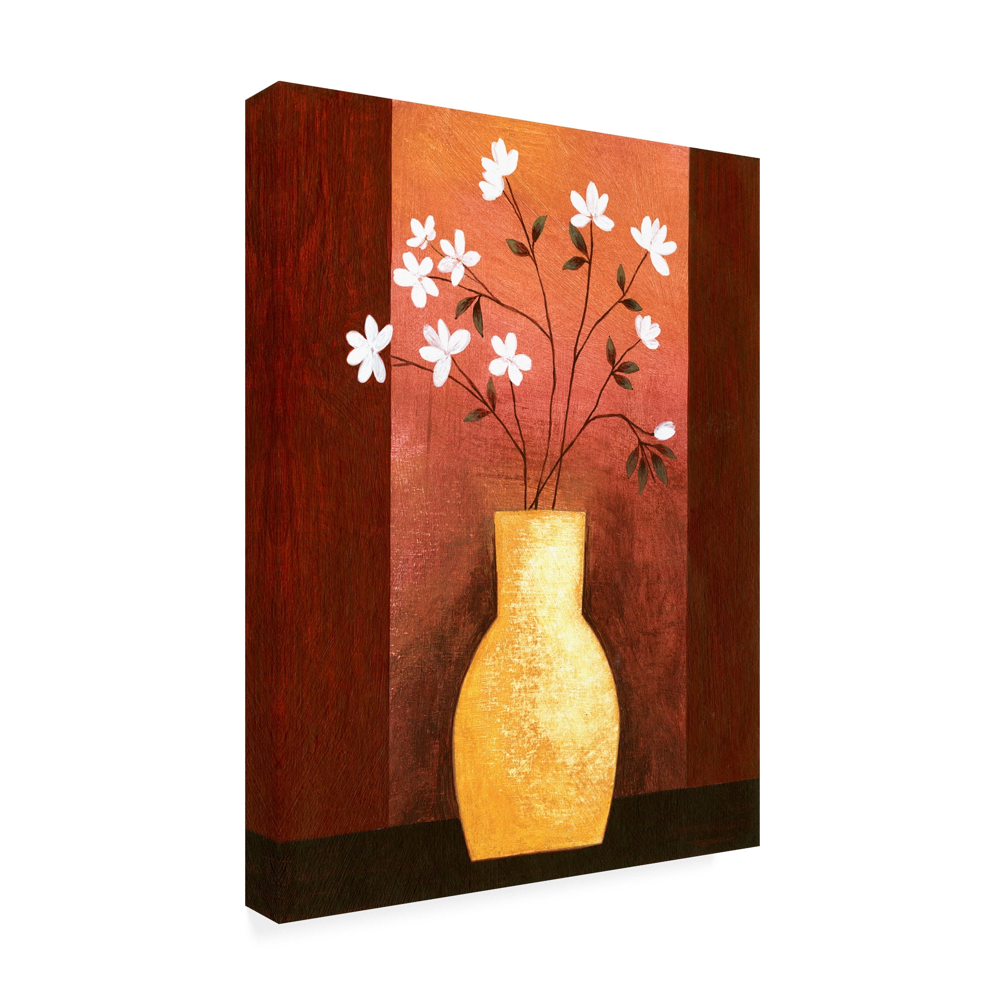 Trademark Fine Art 'Jug Floor Vase On Burgundy' Canvas Art by Pablo Esteban