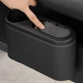 thumbnail image 1 of Cubo de basura BLESIY para vehículos Cuero PU Negro Accesorio de coche Interior, 1 of 8