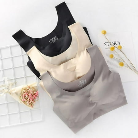 

3pcs U-shaped Bra Seamless Bra Wire Free Bralette Intimate Brassiere Lingerie Yoga Vest Bra Sports Thin Bra Women Underwear Bra