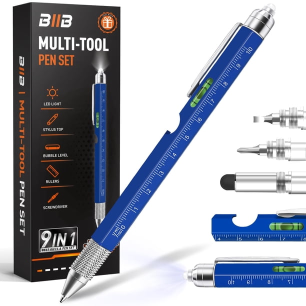 Bolígrafo multiherramienta BIIB 9 en 1 para regalos de cumpleaños para hombres