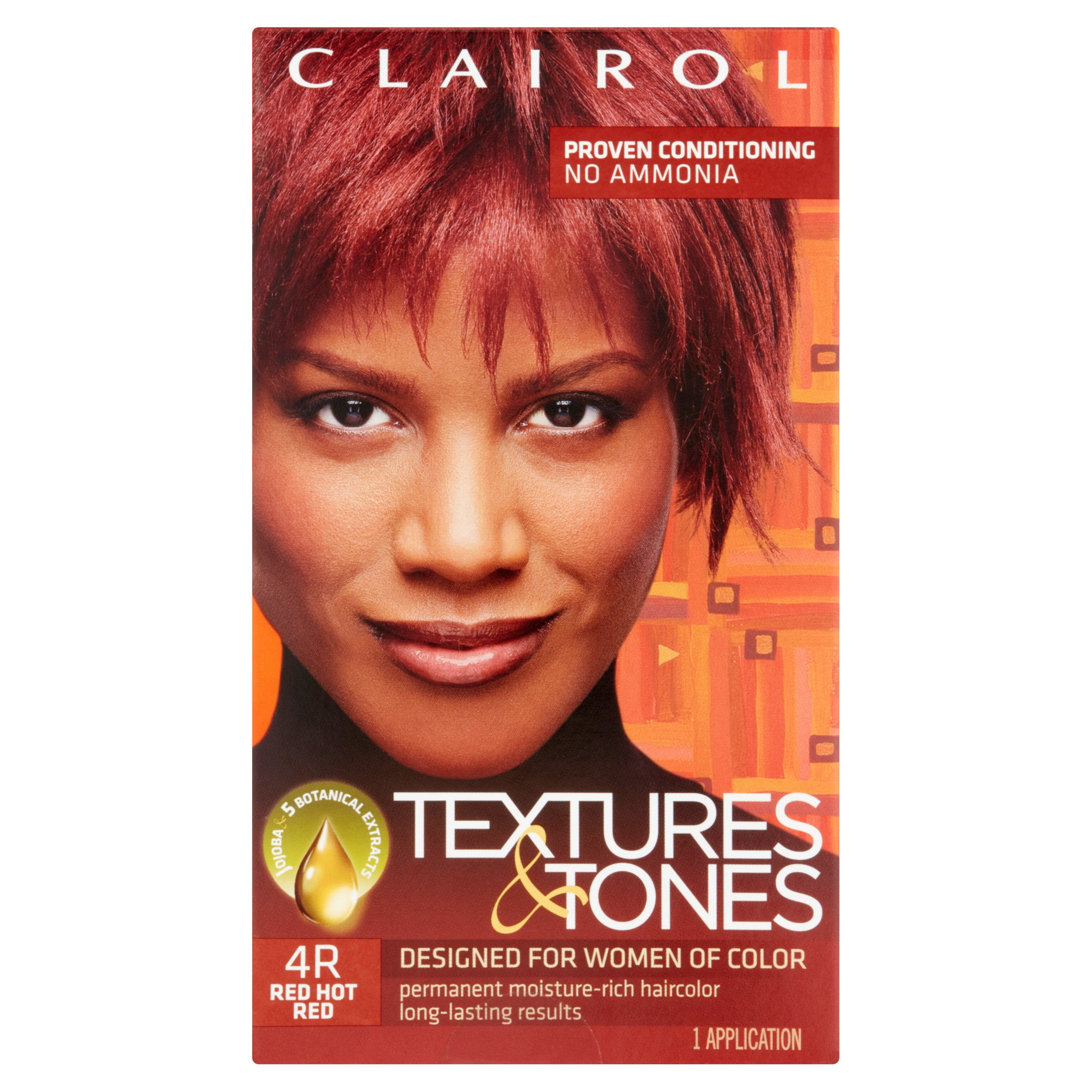 Clairol Professional Textures and Tones Hair Color, Red Hot Red, 1 Kit -  