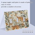 thumbnail image 3 of Yayeee Toggle Light Switch Wall Plate 2-Gang 4.56"x4.48" Decorative Outlet Cover, Deer Pattern, 3 of 7