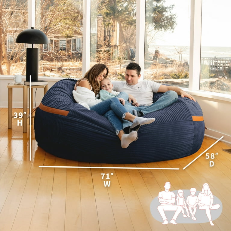 Big Joe Fuf XXL Foam Filled Bean Bag Chair with Removable Cover
