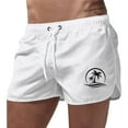 thumbnail image 1 of Men Swim Trunks 5 Inch Inseam Elastic Waist Drawstring Swim Shorts Lightweight Swimsuit for Men Men's Swim Trunks Summer Beach Loose Fit Bathing Suit Beach Board Shorts, 1 of 4