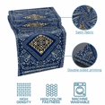 thumbnail image 5 of Bohemian Abstract Blue Floral Bed Runner for Cal King Size Bed, Boho Tribal Ethnic Geometric Flower Stripe Soft Bedding Scarf Bedding Protector Slipcover Sofa Throw for Bedroom Hotel Guesthouse, 5 of 8