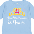 thumbnail image 4 of Inktastic 4th Birthday Princess Girls Crown Girls Long Sleeve Toddler T-Shirt, 4 of 5