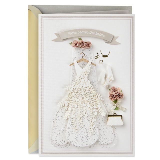 Tarjeta de boda Hallmark Signature Aquí viene la novia