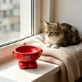 thumbnail image 2 of FEOLGEHLY Slow Feed Raised Dog Food Water Ceramic Bowl, Non Skid Cute Elevated Neck Protection Food Water Bowl for Small Dogs and Indoor Cats Household Pet Dining Bowl, 2 of 6