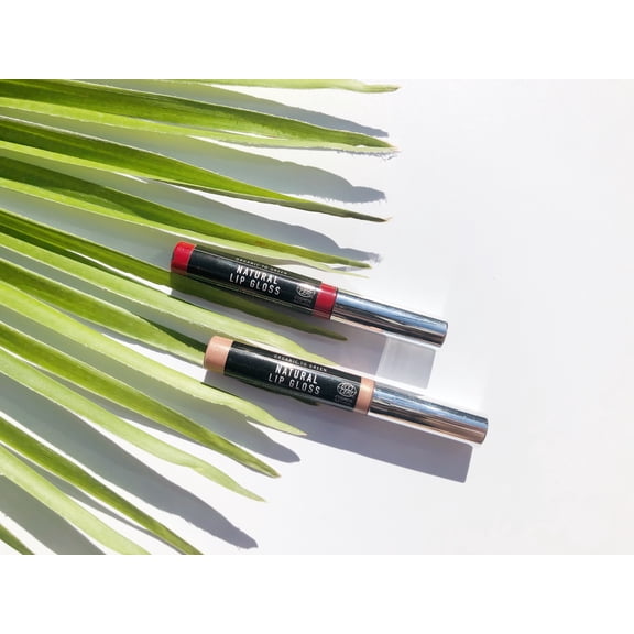 Natural Lip Gloss Duo - Coco Red & Rose