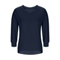 thumbnail image 6 of VBVC No Boundarie Women's V-Neck Slimming Sweatshirts,Long Sleeve Pullover Tops For Women,Ladies' Pluz Size Fit Shirts,Navy,Size M, 6 of 8