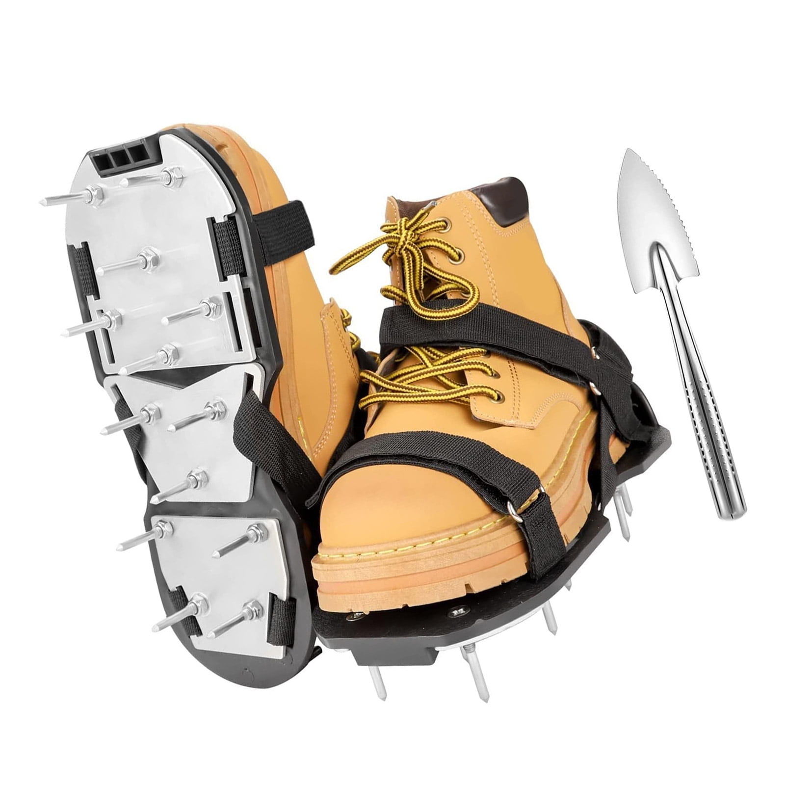 Lawns Aerator Shoe Metal Aerator Sandals For Rock Soil And Lawns Exercise With Adjustable Straps