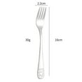 thumbnail image 5 of Stainless Steel Child Cutlery Bear Children Spoon and Fork Set Toddler Utensils Metal Cutlery Set, 5 of 6