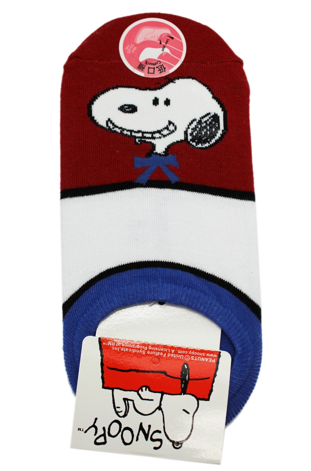 2 Pairs Of Smiling Snoopy Socks - Red, White, and Blue Girls Socks ...