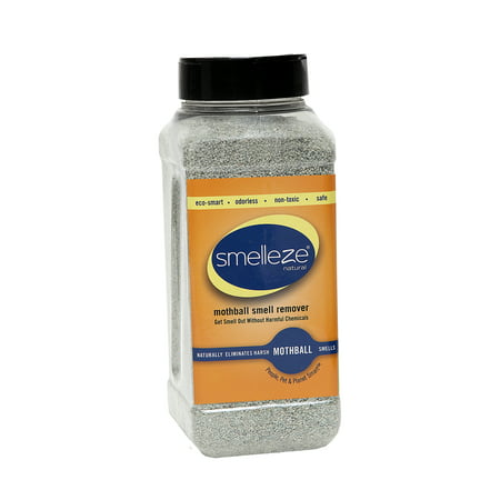 SMELLEZE Natural Moth Ball Smell Remover Deodorizer: 2 lb. Granules Gets Mothball Fumes