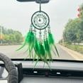 thumbnail image 4 of Foqnuq High Grade Crystal Stones Dreamcatcher Wind Chime Pendant Decorative Feathers Car Interior Home Wall Hanging Art 47cm, 4 of 6